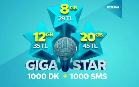 Türk Telekom Gigastar Tarifesi 20 GB Bedava İnternet