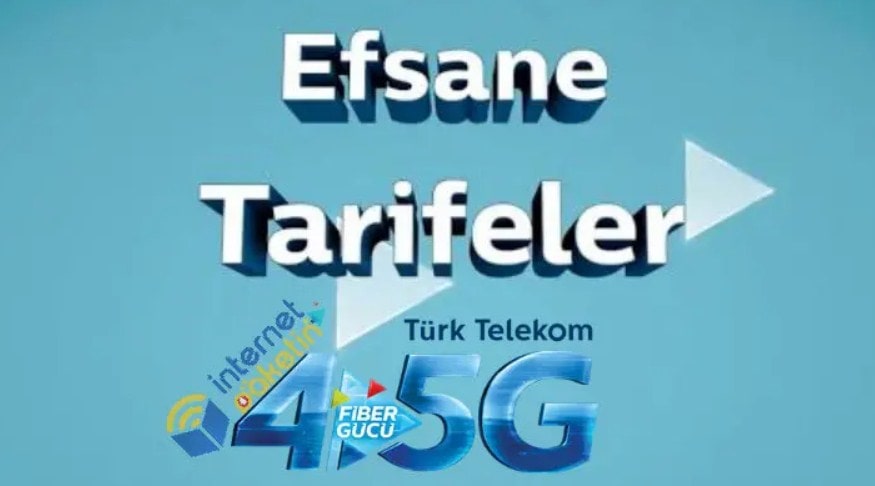 Efsane Tarifelerle 8 GB 12 GB 20 GB Bedava İnternet Türk Telekom’da